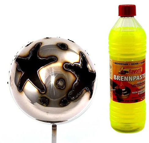 Gartenfackel Feuerkugel – Stern XL + 1Liter Brennpaste