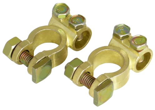 A0066-1-1,Set di morsetti per batteria, morsetti a batteria, morsetti per batteria, batteria per auto + Plus – Morsetto per batteria negativa, morsetti di collegamento per auto, solare, 12 V e 24 V