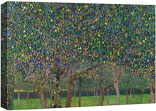 wall26 Canvas Print Wall Art The Pear Tree by Gustav Klimt Nature Wilderness Illustrations Retro Decorative Floral Botanical Minimal Calm/Relax/Cozy Fine Art for Bedroom - 12x18