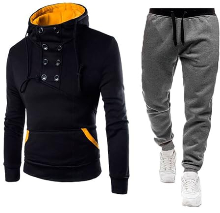Duohropke Herren Sportanzug Trainingsanzug Freizeitanzug Herren Outfit Jogginganzug Trainingsanzug Fussball SportanzüGe Jogginganzug AnzüGe FüR Herren Sport Gym Männer