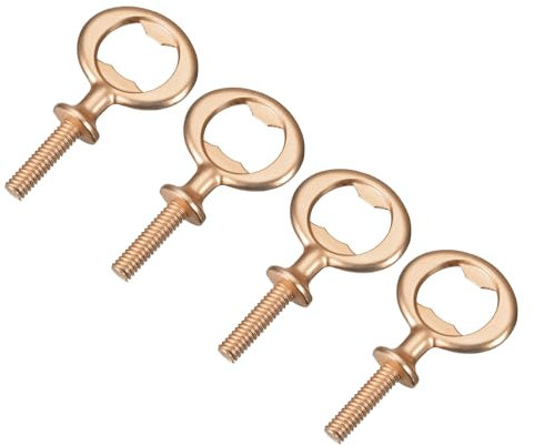 QUARKZMAN Apribottiglie, 4pz 80mm - Apribottiglie, a Vite in Lega di Zinco Kit di Inserti Piatto Filettato per Matrimonio Feste del Vino Artigianato Fai Da Te (Oro Rosa)