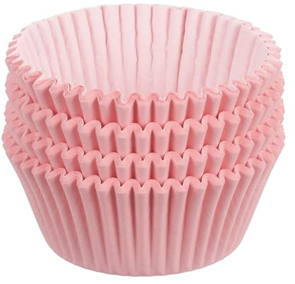 QUARKZMAN 100 Piezas Moldes para Magdalenas Capsulas de Papel para Muffins Envoltorios Estándar Antiadherentes para Hornear Magdalenas Color Rosa