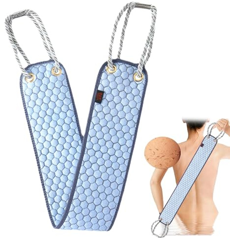 FUIPVGI Rückenschrubber, Rückenbürste für Körperpeeling mit Stiel, Rückenschrubber Dusche für Duschbürste Rücken Peeling Bad Rücken Waschhilfe zum Entfernen Abgestorbener Haut (Blau)