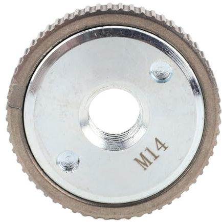Winkelschleifer-Druckplatte, M14-Gewinde, Schnellspanner, Selbstsichernde Flansch-Klemmmutter, Silbernes Zahnradmodell, Verschleißfestes Material, Praktische Funktionen