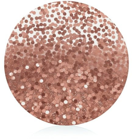 Schneideblock, Roségold, Glitzer, Glasschneidebretter, runde Schneidematte, tragbare Schneidematten für Küchenbedarf, leicht zu reinigen