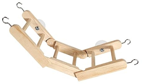 Misaakoeq Vogelleiter für Käfig, Kletterleiter aus für Papageien, Mehrzweck-Schnabelschleifspielzeug, Vogelkletterspielzeug zum Stehen, Klettern, Ausruhen