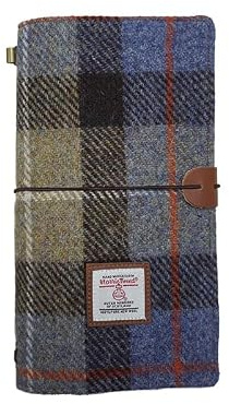 TAILORMAP Harris Tweed Reisetagebuch, Softcover, Reisetagebuch, 22,1 x 12,7 cm, nachfüllbar, mit 3 leeren Einlagen, Standardgröße (Nr.896)
