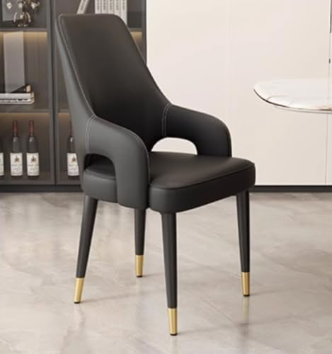 Modernes Ledersessel-Set mit Metallbeinen, stilvoller Eckstuhl für Wohnzimmer, Schlafzimmer und Büro