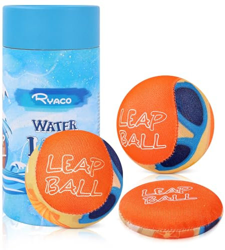 Ryaco Wasserbälle Sprungball – 3 Stück Wasserball Bouncing Ball für Kinder und Erwachsene – Wasserspielzeug Wasserhüpfball für Pool und Meer – Wasserball Kinder Klein Strandball Neoprenball