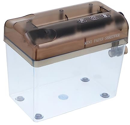 Operitacx Mini Trituratore Manuale Portatile Per Documenti Design Compatto Per Casa e Ufficio Facile Trasportare e Utilizzare Cestino Per Rifiuti Per Ricevute e Fatture