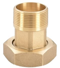 Connecteur de compteur d'eau en laiton/acier inoxydable, 1/2 3/4 1 1-1/4 mâle X femelle BSPT réducteur de purificateur d'eau, raccord Union 1 pièce(1 x 1-1/4)