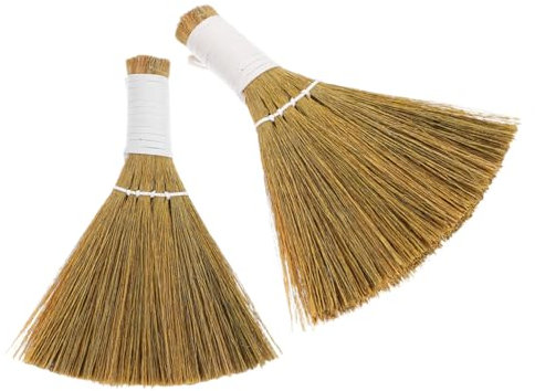 HIAKDOFT 2pcs Desk Cleaning Broom Small Handheld Mini Broom for Tabletop Efficient Brush