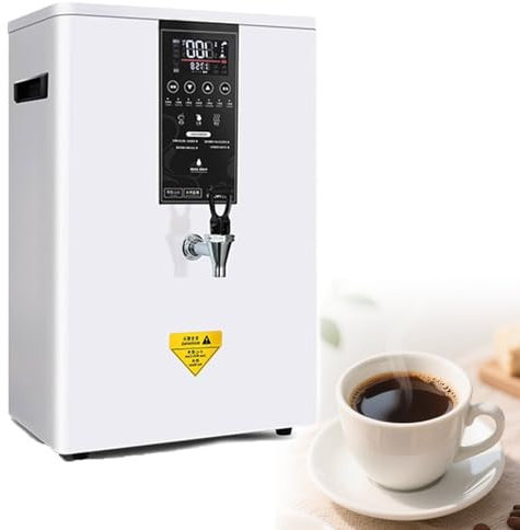 Bollitore per Acqua Calda Potabile in Acciaio Inos,Distributore Acqua Ufficio,Bollitore Commerciale,Display Lcd,3000 W,Per Ufficio,Mense Commerciali,Touch Screen,80l,White-80L
