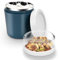 Porta Yogurt Termico 500ml+220ml, Acciaio Inossidabile Tazza Yogurt to Go, Senza BPA, Riutilizzabile Porta Vogurt e Cereali con Cucchiaio, per Ufficio, Scuola, Campeggio (Blu)