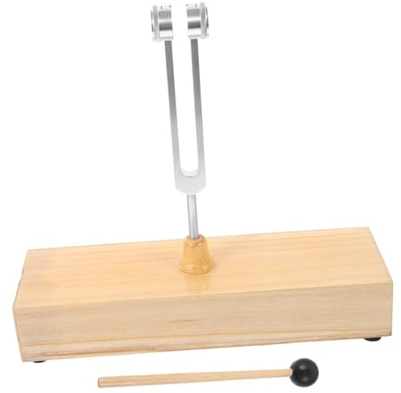 LOLIPPYY Stimmgabel mit Holz Stimmkasten aus Aluminiumlegierung Inklusive Schlägel Fördert Entspannung Tragbares Design Geeignet für Meditation und Balance Übungen
