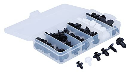 Rivetto in Plastica, Elementi di Fissaggio per Parafango per Carrozzeria Auto 100 Pezzi - Clamp/Holder per Rivestimento Pannello, Rivetti in Plastica con Fermo a Pressione, 6