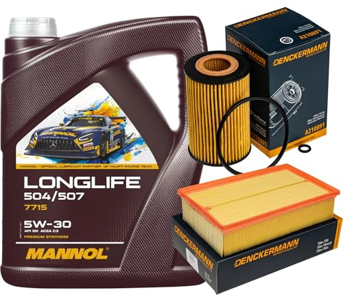 Inspektionspaket Wartungspaket Filterset mit Motoröl Longlife 504, 507 5W-30, Ölfilter, Luftfilter