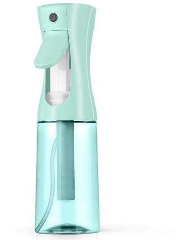 Alaoo Vaporisateur Cheveux 200ML, Flacon Pulvérisateur à Brume Fine Atomiseur Pression, Ultra Fine Pulvérisation Continue, Plantes, Salon de Coiffure, Soin de La Peau, Nettoyage, bleu transparent