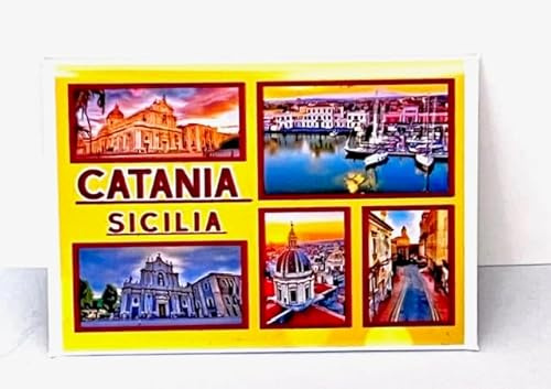 Sizilien Catania -Italien, Catania Souvenir - Kühlschrankmagnet, Siciliy Fridge Magnet, Sicile aimant de refrigerateur, Sizilien Reiseandenken 200525