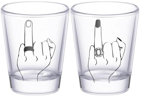 Hochzeitsweingläser | Lustiges Ringfinger-Design Likörgläser für Hochzeit, Sammlerstück, Whiskybehälter für Restaurant, Familientreffen