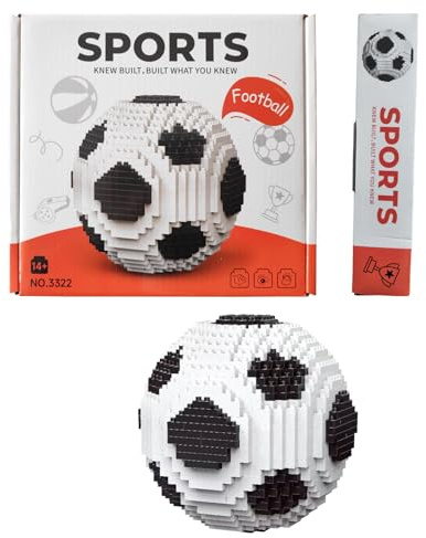 LUYIEDHA Pallone da Calcio Costruzioni Kits, Calcio Blocchi da Costruzione, Calcio Costruzioni Giocattoli incastro Adatto a Adulti per Regalo di Compleanno