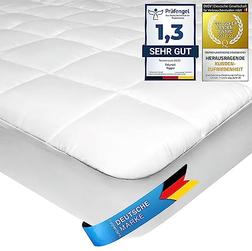 Feluna Mikrofaser Matratzen-Topper gepolsterter Matratzen-Auflage - Matratzenschoner Unterbett Microfaser-Polyester-Schoner mit Soft-Touch; 70 x 140 cm