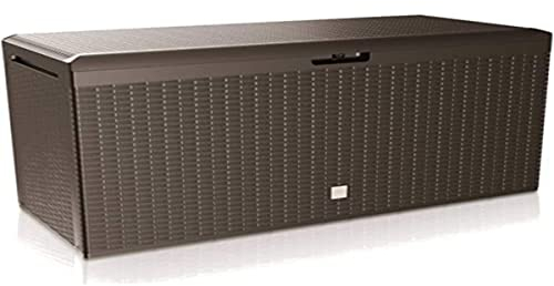 Prosperplast Boxe Rato Plus Gartenbox Aufbewarung Aufbewahrungsbox Rattan 290L Tarrase (Umbra)