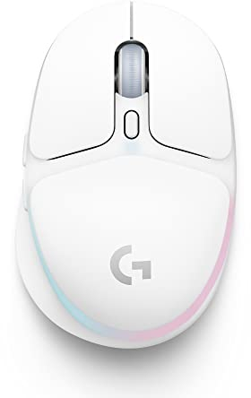 Logitech G G705 Mouse Gaming Wireless, Illuminazione Personalizzabile LIGHTSYNC RGB, LIGHTSPEED Wireless, Connettività Bluetooth, Leggero, Per PC/Mac/Laptop - Bianco