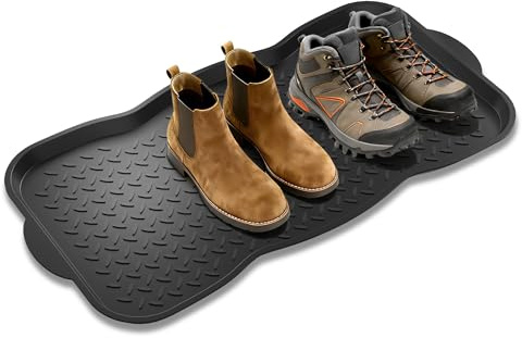 Schuhabtropfschale 75,5x38x3,5cm, Große Schmutzfangmatte Waschbar, Praktische Schuhablage für Flur, Schuhschrank & Garderobe