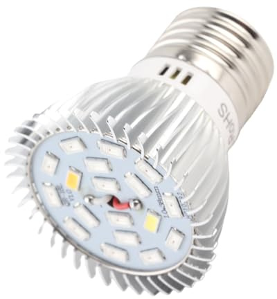 Haofy Pflanzenlampe 18W E27 LED Vollspektrum Wachstumslampe mit 18 LEDs für Zimmerpflanzen Gewächshaus Garten Hydroponik Gemüse Blumen Obst – energieeffizient langlebig passend für E27 Fassung