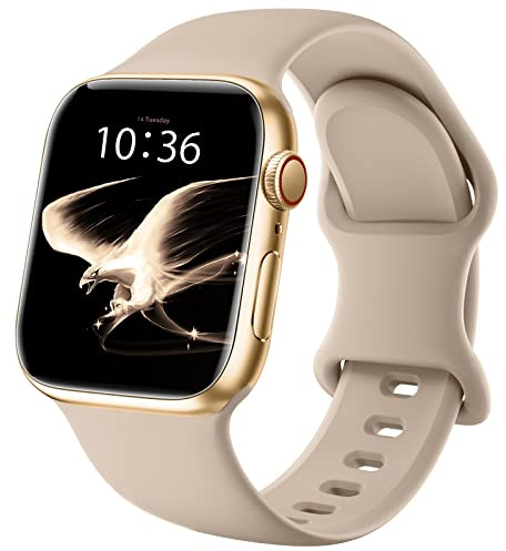 DigiHero Straps Compatible with Apple Watch Strap 40mm 42mm 44mm 41mm 45mm 46mm 38mm, Silicone Sport Replacement Strap for iWatch Series 11 10 9 8 7 6 5 4, SE 3 2 1 Women Men, Nut Brown