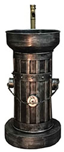 XYEJL Lavandino A Colonna di Stile Industriale, Lavabo Bagno in Ferro Battuto Retro Decorazione Domestica,Lavabo da Pavimento da Terra con Rubinetto E Scarico,Adatto per Bar Ristorante,C