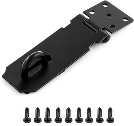 Dörr hänglås hasp, 10 cm rostfritt stål hänglås hasp och hasp skjul dörrspärr slitstark grind lås spärr säkerhetshasp och häftklammer för dörr fönster skåp husdjursbur låda