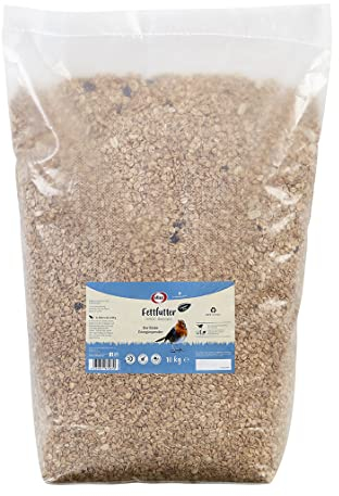 Elles Fettfutter 10kg I Energiespender mit 100% natürlichen Zutaten | Ganzjähriges Wildvogelfutter für prächtige Gartenvögel | Schalenfrei | Ideal für Terrasse & Balkon