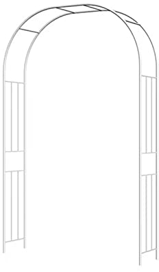 SHUITUKOUU Rankobelisk,Metall Garten Blumenbogen Pergola Hochzeiten Arbors Arch Brautparty Dekoration, Gartenlaube Für Verschiedene Kletterpflanzen,Weiß,2 * 2.4m(6.56 * 7.87ft)