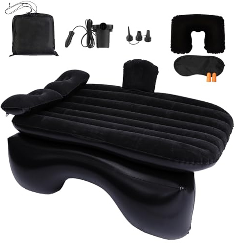 Onirii Aufblasbare Auto-Luftmatratze, Rücksitzbett, Auto, Camping, Luftmatratze, aufblasbares Bett, 135 × 83 cm, tragbare Auto-Reisematratze, Auto-Schlafmatratze, Bett für kleine Autos, universal, SUV