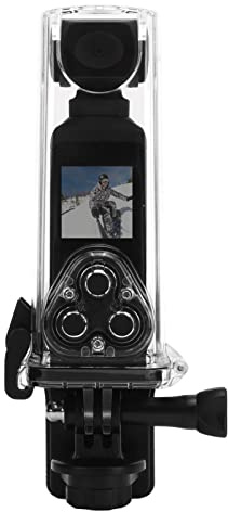 Stabilisateur de Cardan 3 Axes Portable avec Caméra 4K, Caméra d'action Anti-tremblement de Poche Rotative à 270 ° avec Boîtier étanche, Photo 16MP, Wi-FI intégré, Attachable au