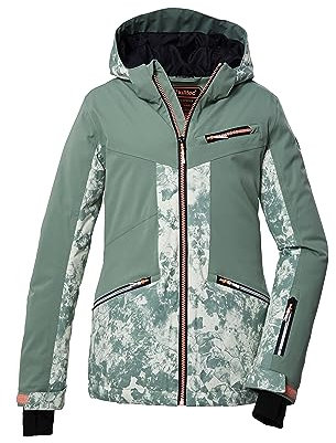killtec Mädchen Skijacke/Funktionsjacke mit Kapuze und Schneefang KSW 118 GRLS SKI JCKT, hell blaugrün, 176, 39654-000