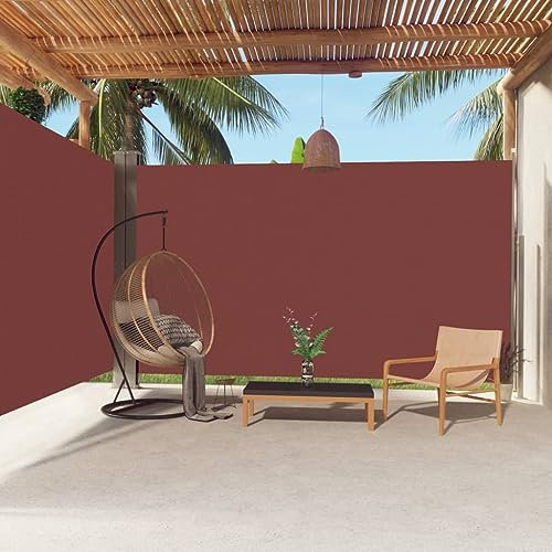 SKM Toldo lateral extensible marrón 220 x 600 cm, peso: 17,7 kg, 318015