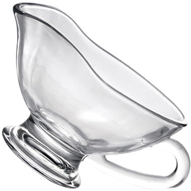 MAGICLULU Glass Juice Bucket Sauce Cups Gravy Jugs Serving Gravy Boat Lid Milk Cup