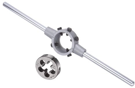 CoCud Juego de Mango de Terraja Terraja de Rosca M14x0.5 para 38mm de Diámetro Exterior/Kit de Llave de Terraja M12-M16 - (Aplicaciones: para Reparación de Roscas) 1 Juego
