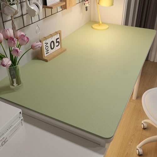 BESTORI Multifunktionales Schreibtischunterlage rutschfeste Wasserdichter Mauspad PU Leder Ultradünnes Mauspad für Büro und Zuhause Hellgrün, 60 x 120 cm