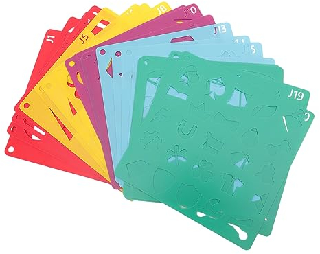 SEWACC Schablonen 20 Blatt Wiederverwendbare Pet Malvorlagen Selbstgemacht Zeichenschablonen Für Bastelprojekte Flachen Oberflächen Kinder Malhilfe