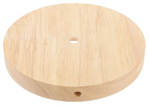 Mikikit Runde Tischlampenbasis Aus Holz Lampenfuß Für Tischlampe Mit Flachem Boden Led Light Basis Für E27/E14 Für Wohnzimmer Schlafzimmer Und Arbeitszimmer