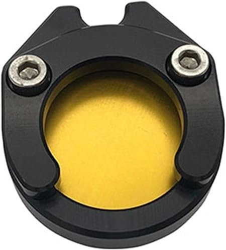 Motorrad Seitenständer Puck Motorräder für Yamaha für NVX 155 150 125 Für Aerox 155 Motorrad Ständer Fuß Seitenständer Verlängerungspolster Stützplatte(Gold)