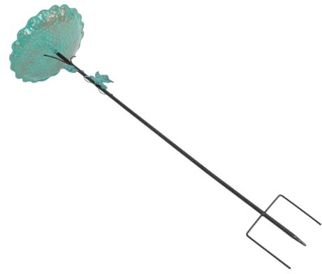 Kisangel 1stück Metal Bird Bath Mit Stake Garten Vogelbad Für Kleine Vögel Dekorative Wasserschale Im Freien Wetterfestes Und Langlebiges Design Für Blühende