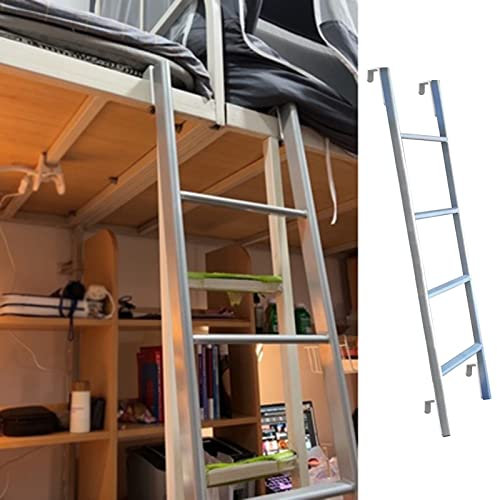 Gancio per scaletta per letto a castello, 116 cm, colore argento, per soppalco, dormitorio, camper, camper