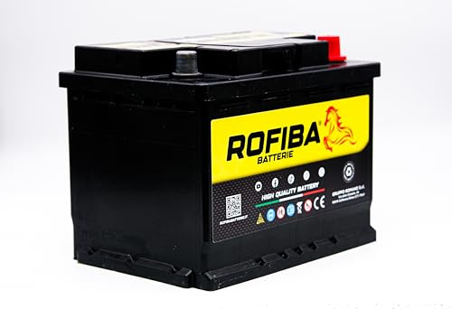 Rofiba Batteria per Auto L2 60Ah AGM Start & Stop 12V Polo positivo Destro = EK600 - A8 - EK620