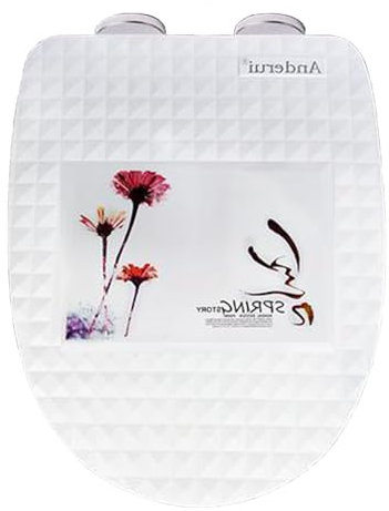 Brigtviee Toilettendeckel Mit Absenkautomatik,Toilettensitz FüR Einfache Montage,Wc-Sitz Mit Schnellverschluss,Easy Clean Klodeckel,Weiß Polypropylen Klobrille,Rot,U Shaped