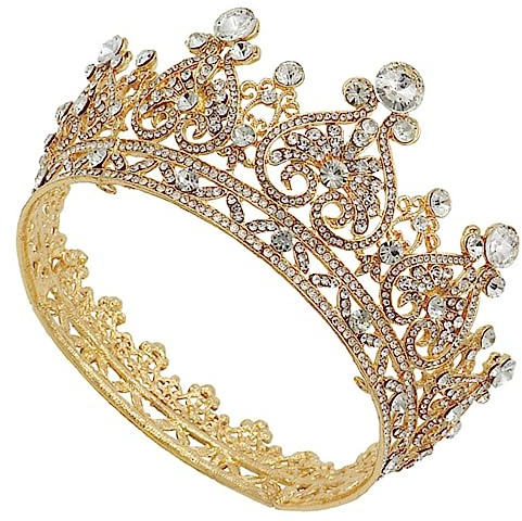Homoyoyo 1Stück Barocke Krone Haaraccessoires für Hochzeiten Haarreifen für Braut Haarschmuck für Festlichkeiten und Besondere Anlässe